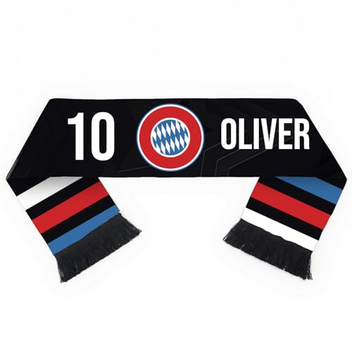 Wanapix | Fanschal Bedrucken | Personalisierter Fußballschal | 130x20cm | Waschmaschinengeeignet