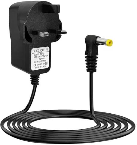 9.5V 1A Power Adapter for Casio Keyboard AC DC Power Supply Charger Compatible with CTK-3200 CTK-245 CTK-3000 CTK-1100 WK-220 WK-225 SA-46 SA-47 Models, 4.8mm x 1.7mm Center Positive 2m Cable Length