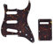 kaish Strat ST SSS Pickguard Tremolo-Cover w/Schrauben dunkelbraun Schildkröte für Fender
