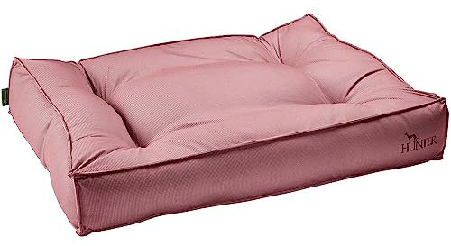HUNTER Lancaster Hundebett, gesteppt, gemustert, weich gepolstert, 60 x 40 cm, rot