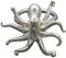 Willliam Sturt Serviettenringe, Oktopus-Serviettenringe, handgefertigt aus feinem Zinn, Zinn