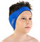 AqtivAqua Schwimm-Stirnband - Schwimm-Ohrenschutz - Schwimm Ear Band für Kinder & Erwachsene, Damen und Herren, Kleinkinder - Haar-Schutz - hält die Ohrstöpsel im Ohr (Blau, Medium)