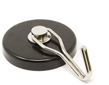 Magnet Expert FPS52R-40 52mm Dia Ferrite Pot Magnet with Swivel Hook and Felt Base (Pack of 40) Black