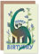 Wee Blue Coo Dinosaurier Apatosaurus Alter 4 Jahre Karte zum 4. Geburtstag Geburtstagskarte