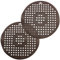 COM-FOUR® 2x Revestimiento del fregadero - Alfombra redonda para el fregadero - Protector fregadero para la cocina - Cubre fregadero de goma (2 piezas - marrón)