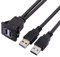 CY, prolunga doppia USB 3.0 per cruscotto auto, cavo AUX da 1 m, impermeabile