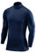 TCA Herren SuperThermal Baselayer Langarmshirt, Kompressionshirt mit Stehkragen - Dunkelblau, L