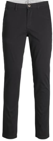 JACK & JONES Herren Jjimarco Jjdave Akm Black Noos Hose, Schwarz, 27W / 32L EU