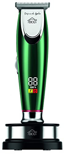 DCG HSM1101 Kit Tagliacapelli, Regolabarba uomo TURBO, Rifinitore Corpo/Naso/Orecchie 4 pettini, Premium, Impermeabile in acciaio INOX anche sotto la doccia, Rasoio Ricaricabile Cordless