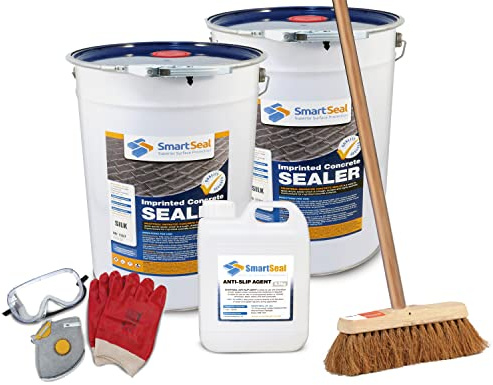 Smartseal Imprinted Concrete DIY Kit - Transform & Protect - Imprint DIY Kit - Medium - With sealer to cover 70-130m² of patterned, stamped concrete with a Silk finish