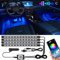 KEIUROT LED-Streifen für den Innenbereich, Auto, mit App, Innenbeleuchtung für Auto, verbessert, starker Klebstoff, Musik-Set, 4 Stück, 48SMD