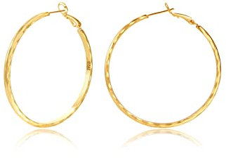 Creolen aus Sterling Silber,Gold Silber große Creolens für Damen 14 Karat echt Vergoldet Große Dünne Hypoallergen Kreis Endlose Creolen, 20/30/40/50/60/70 mm für Mädchen