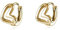 Reffeer 925 Sterling Silber Liebe Herz Creolen für Frauen Herz Huggie Ohrringe Herz Ohrringe (B-18K Gold Plated)