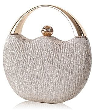 CORIOS Damen Abendtasche Funkelnd Clutch Glitzer Henkeltasche Glänzend Umhängetasche Hochzeit Brautbörse Schultertasche Cocktail Party Abschlussball Tasche für Frauen Gold