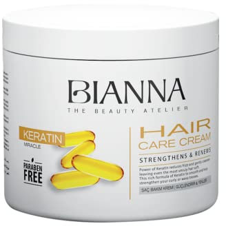 Bianna The Beauty Atelier Haarmaske mit Kollagen/Keratin/Arganöl/Olivenöl (500ml) | Haarkur | Paraben Frei | Haar Pflege (Keratin)