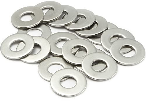 AMLOOPH M6 Washers, M6 x 25mm A2 Stainless Steel Flat Penny Washers 50Pack | Metal Flat Washers Thickness 1.5mm, Large OD Plain Wide Metal Round Flat Spacer Repair Washer for Screws Bolts