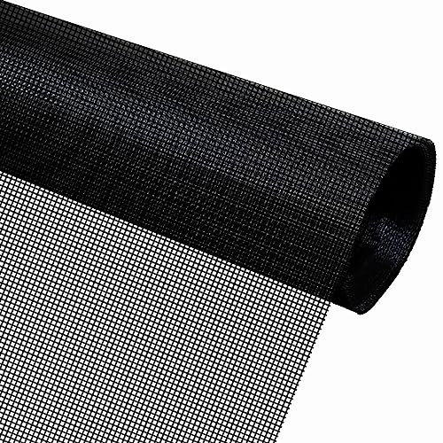 MEEYI Fliegengitter Gewebe 2x23m Insektenschutz Fenstergitter individuell zuschneidbar für Fenster und Türen, individuell zuschneidbar Schwarz
