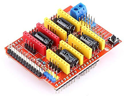 CNC Shield Expansion Board 4PCS A4988 Stepper Motor Driver, 3D -Drucker -Kit, für Graveur 3D -Drucker mit Kompatibles Sprungbrett und GRBL 0,8
