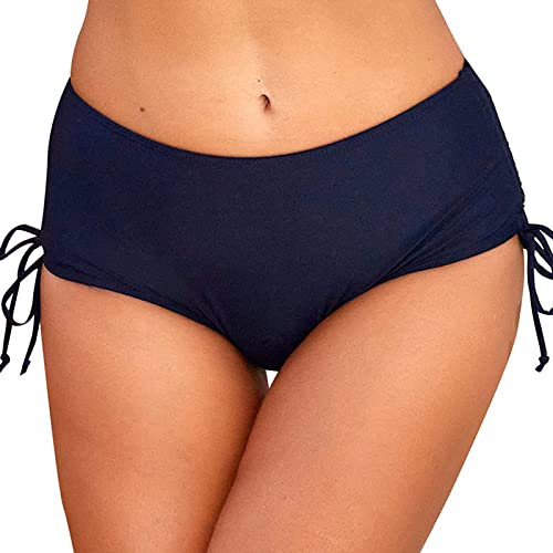 QzSSbii Armbanduhr Mit Sekundenzeiger Digital Seiten Geraffte Laufunterteile Kordelzug für Shorts Taillenslip hohe Tankinis Set Sexy Tank Top (Dark Blue, M)
