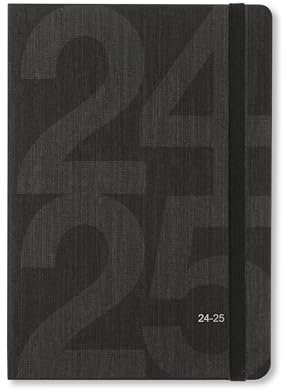 Letts of London Block A5 akademischer Kalender 2024/2025 Wochenansicht schwarz