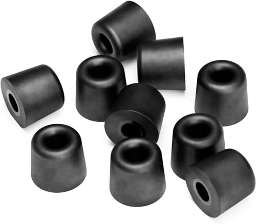 Decibullz Embouts en mousse à mémoire de forme moulés sur mesure – Lot de 5 grands embouts de rechange confortables pour écouteurs et bouchons d'oreilles