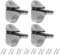 Verstellbare Glasregalhalterung, Qikuver 4 Pcs Glasregalhalterung, Verstellbare Regalhalterung, Wandhalterung für Glasregale, Glasklemme, für 2-23 mm Dicke Regale (Silber C)