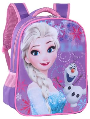 Menelos Kinderrucksack Mädchen, Kindergartenrucksack in Lila, Eiskönigin Rucksack Kindergarten, Süße Kinder Tasche mit Cartoonmuster 32 x 26 x 10cm
