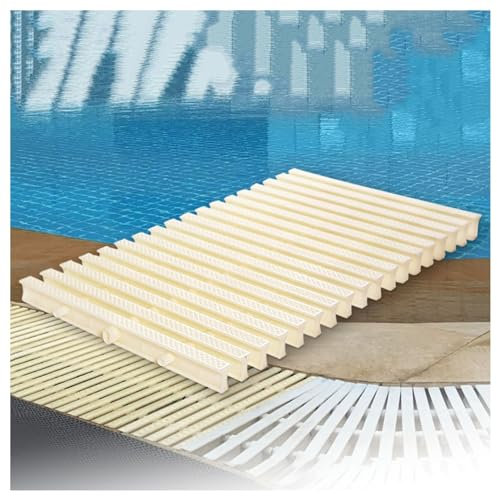 Swimming Pool Drainage Overflow Grating,5.9 to 11.81 Inches Wide Drainage Gutter Overflow Guard Filter,ABS Plastic Drain Grate Mat for Outdoor Indoor (Color : 30x 100CM, Size : 10pcs)