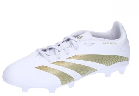 adidas Unisex League Kids FG Fußballschuh Cloud White/Gold Metallic/Sandy Beige Met 33