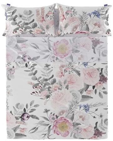 HappyFriday Delicate Bouquet Bettlaken, Mehrfarbig, 160 x 270 cm