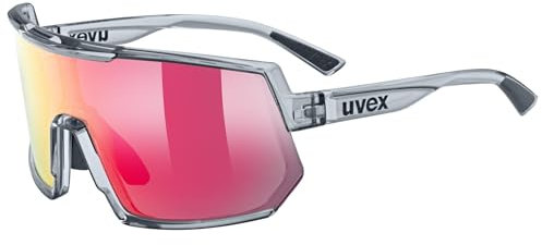 uvex sportstyle 235 - Sportbrille für Damen und Herren - 100% UVA-, B, C Schutz - konstraststeigernd - smoke transparent - one size