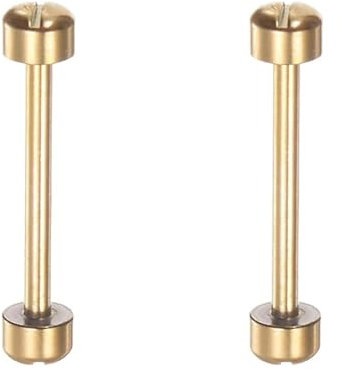 SEIWEI 2Pcs Gold Watch Screw Tube Rods Stainless Steel Screw-in Watch Strap Pins Repair Tools Accessories for Watchmaker(16 mm)