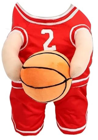 Hunde-Basketball-Kostüm mit Ball, lustiges Hundekostüm, lustiges Halloween-Kostüm, Basketball-Hundekostüm, atmungsaktiv, groß, hält Basketball, Kleidung für Halloween, Weihnachten, Cosplay