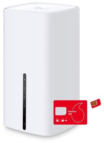 TP Link 5G Archer NX200 WiFi6 Dual Band Gigabit with Vodafone 5G Data SIM Card Bundle