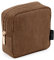 MAGEFY Mini Makeup Tasche Cute Makeup Pouch Kleine Kosmetiktasche für Frauen Mädchen Reise Make up Tasche mit Fächern(Braun)