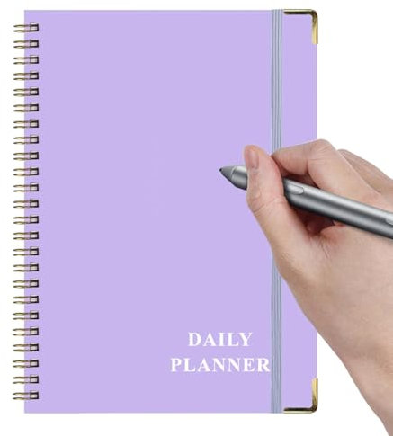 Tagesplaner-Notizbuch, Terminplanerbuch, Tagesplaner, Spiral-Organizer, Zeitplanbuch, Agenda 2025 Terminkalender für Studenten, Geschäftsleute, Frauen, Männer, Kinder, Erwachsene