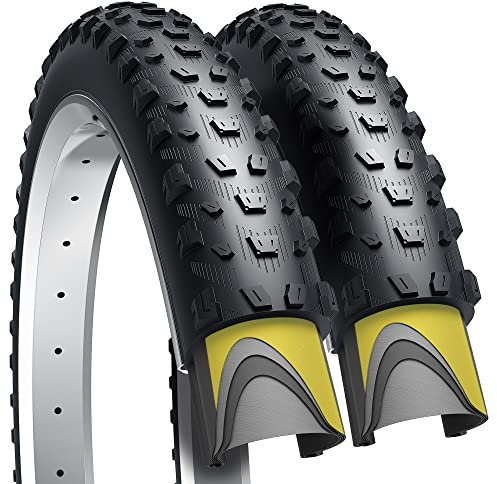Fincci Fat Tires 29 x 2.6 Inch Folding 68-622 ETRTO with Nylon Protection 60TPI for Mountain Enduro Downhill MTB XC Trail Bicycle Tire