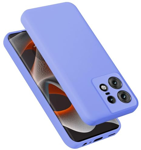 Cadorabo Hülle kompatibel mit Motorola Moto Edge 50 Pro Hülle Silikon Handyhülle für Moto Edge 50 Pro Case aus flüssigem Silikon- Kratzfeste und stoßfeste dünne TPU Schutzhülle - Liquid HELL LILA