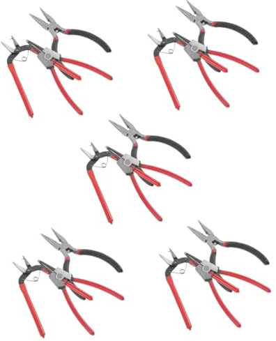 DIYEAH 5 Set Pinze Fatte A Mano Pinze Per Gioielli Punker Per Bigiotteria Punzone Per La Creazione Di Carte Per Tronchesi Diagonali Metallo 3 Pezzi*5