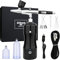 Pistola per idropulitrice, Kit Aerografo 30psi Con Compressore Ad Arresto Automatico Set Di Pistole For Spazzole Ad Aria Senza Fili Portatili Alimentazione A Gravità Wireless Ricaricabile A Doppia Azi
