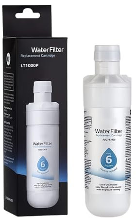 JKDND 1 Pack 6 Months/200 Gallon Capacity Refrigerator Water Built-in Filter Replacement Compatible With LG LT1000P/PC/PCS MDJ64844601 ADQ74793501 ThinQ LMX