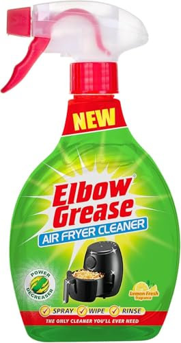 UKDeals Direct® Elbow Grease Air Fryer Cleaner Spray | Spray, Foam, Wipe, Rinse - Cuts Through Dirt, Grease & Grime (Lemon Fresh, 500ml)