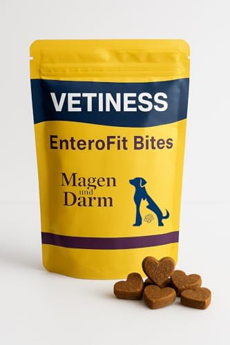Vetiness EnteroFit Bites Tripel-Probiotika Hund | Magen und Darm | Verdaunungs Snacks | 150 Stück | Gras und Kotfresser Drops Hund fördern die Darmregulierung und Verdauung, darmkur
