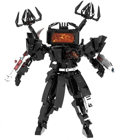 Skibidi Toilet Titan Building Blocks Toy Cameraman Speakerman Clock TV Man Monitor Action Figure Model Horror Game Multiverse Upgraded Adults Kids Fans Collectible Animation Birthday Gift ﻿ A