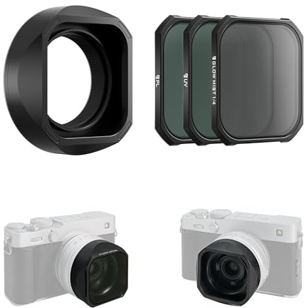 Freewell Paraluce magnetico per Fuji XF 23 mm F2.8 R WR (serie X-E5 e X) | Filtri magnetici PL, UV, Black Mist 1/4, vetro temperato (nero)