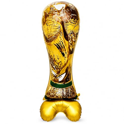 DazzJoy Fußball Wm 2026 Pokal Luftballons Stehend, XXL Luftballon Fussballpokal, Pokal Fußball Folienballon Stehend, Pokale Fussball Ballons, Pokale Ballon für Deko Wm 2026