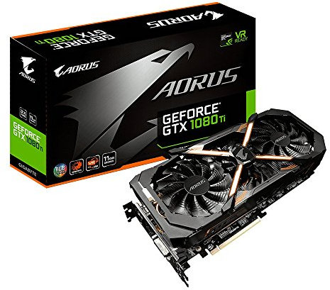 Gigabyte AORUS GeForce GVN108TAORUS11GD Carte graphique Nvidia GeForce GTX 1080 Ti 11 Go PCI Express x16 3.0