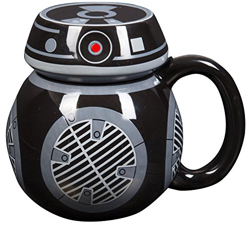 Star Wars The Last Jedi BB-9E Coffee Mug - Ceramic Figural Mug with Lid - 16 oz