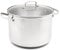 GreenChef Profile Plus Healthy Ceramic Non-Stick Stainless Steel 24cm/7.6 Litre Casserole Dish with Tempered Glass Lid, PFAS Free, Induction, Heavy-Duty, Oven safe up to 200˚C, Silver
