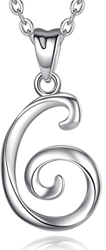 EUDORA Harmony Ball Kette mit Buchstaben G für Damen Sterling Silber 925, Halskette mit Anfang Buchstaben G Kette mit Namen Alphabet Initialen Anhänger Schmuck Geschenk für Frauen Mama Freundin, 45CM
